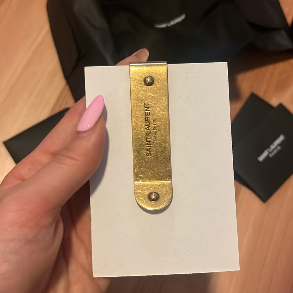 Saint Laurent bronze money clip